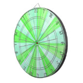 Shades of Green Geometric Spokes Pattern DartBoard Dartbord (Voorkant Rechts)