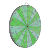 Shades of Green Geometric Spokes Pattern DartBoard Dartbord (Voorkant Links)