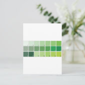 Shades of Green Grid Briefkaart (Staand voorkant)