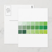 Shades of Green Grid Briefkaart (Voorkant / Achterkant)