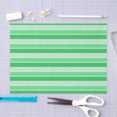 Shades of Green Horizontal Stripes Tissuepapier (Craft)