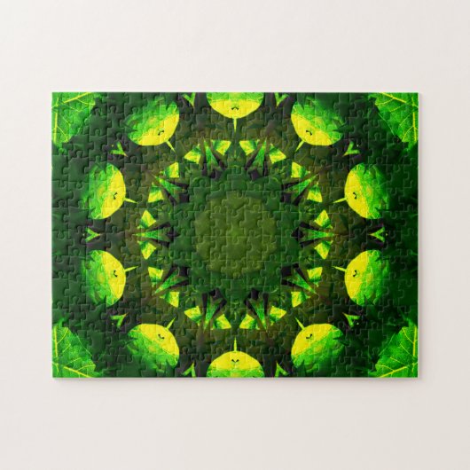 Shades of Green | Mandala Art Legpuzzel (Horizontaal)