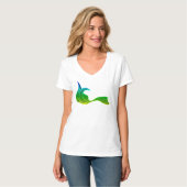 Shades of Green Mermaid Tail T-shirt (Voorkant volledig)