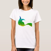 Shades of Green Mermaid Tail T-shirt (Voorkant)
