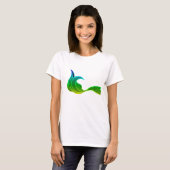 Shades of Green Mermaid Tail T-shirt (Voorkant volledig)