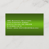 Shades of Green Modern Standard Visitekaartjes (Achterkant)