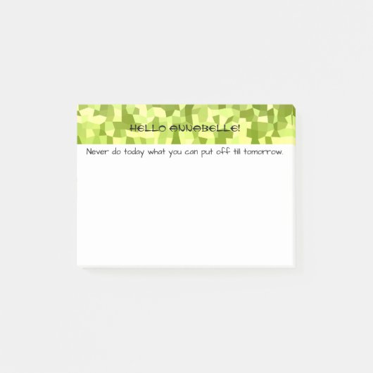 Shades of Green Mosaic Post-it® Notes (Voorkant)