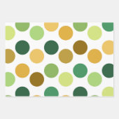 SHADES OF GREEN ORANGE BROWN GEOMETRIC PATTERNS INPAKPAPIER VEL (Voorkant 2)