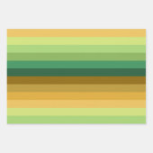 SHADES OF GREEN ORANGE BROWN GEOMETRIC PATTERNS INPAKPAPIER VEL (Voorkant)