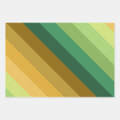 SHADES OF GREEN ORANGE BROWN GEOMETRIC PATTERNS INPAKPAPIER VEL (Voorkant 3)