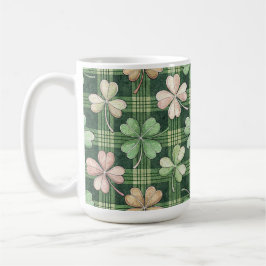 SHADES OF GREEN & PINK IRISH CELTIC SHAMROCKS  KOFFIEMOK