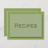 Shades of Green Recipe Card Briefkaart (Voorkant / Achterkant)
