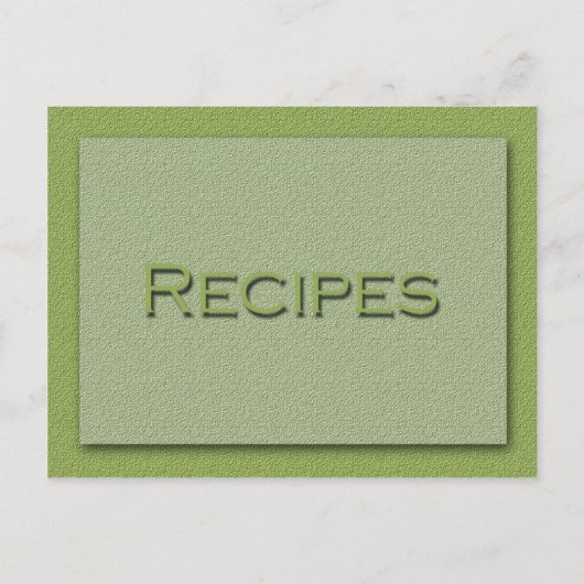 Shades of Green Recipe Card Briefkaart (Voorkant)