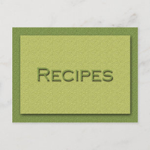 Shades of Green Recipe Card Briefkaart