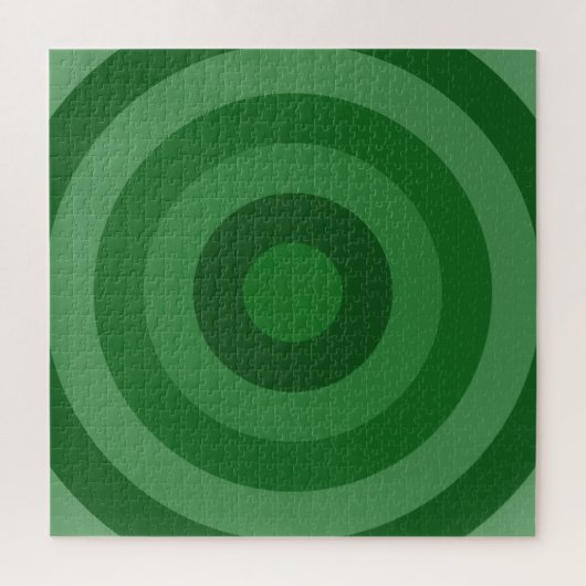 Shades of Green Rings Jigzaag Puzzle Legpuzzel (Verticaal)