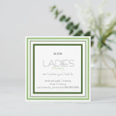 Shades of Green Square Invitation Kaart (Staand voorkant)