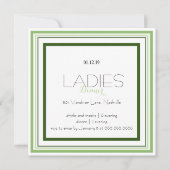 Shades of Green Square Invitation Kaart (Voorkant)