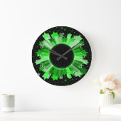 Shades of Green Starburst Wall Clock Grote Klok (Huis)