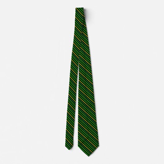 Shades of Green Striped Pattern Stropdas (Achterkant)
