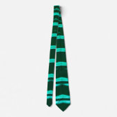 Shades of Green Stripes ~ original design Stropdas (Achterkant)