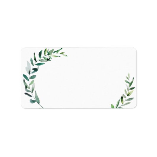 Shades of Green - Wedding Address Label (Voorkant)
