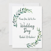 Shades of Green - Wedding Invitation Kaart (Voorkant)