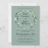 Shades of Green - Wedding Invitation Kaart (Achterkant)