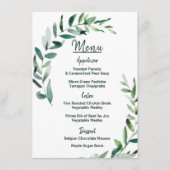 Shades of Green - Wedding Menu Card (Voorkant)