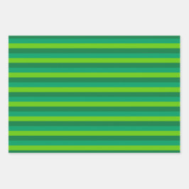 SHADES OF GREEN WITH WHITE IRISH SHAMROCKS INPAKPAPIER VEL