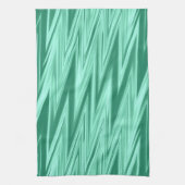 Shades of Green Zigzag Pattern Theedoek (Verticaal)