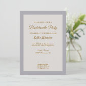 Shades of Grey Bachelorette Party Invitation Kaart (Staand voorkant)