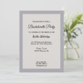 Shades of Grey Bachelorette Party Invitation Kaart (Staand voorkant)