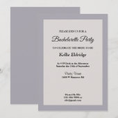 Shades of Grey Bachelorette Party Invitation Kaart (Voorkant / Achterkant)