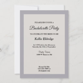 Shades of Grey Bachelorette Party Invitation Kaart