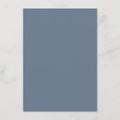 Shades of Grey Dusty Blue Winter Rustic Wedding Informatiekaartje (Achterkant)