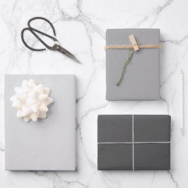 Shades of Grey effen kleur cadeau Inpakpapier Vel