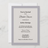 Shades of Grey Framed Bridal Shower Invitation Kaart (Voorkant)