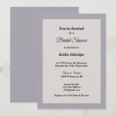 Shades of Grey Framed Bridal Shower Invitation Kaart (Voorkant / Achterkant)