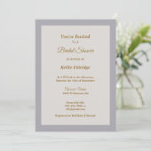 Shades of Grey Framed Bridal Shower Invitation Kaart (Staand voorkant)