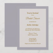 Shades of Grey Framed Bridal Shower Invitation Kaart (Voorkant / Achterkant)