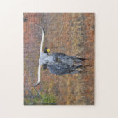 Shades of Grey Longhorn Koe Puzzel (Verticaal)