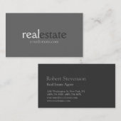Shades of Grey Real Estate Agent Visitekaartje (Voorkant / Achterkant)