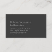 Shades of Grey Real Estate Agent Visitekaartje (Achterkant)