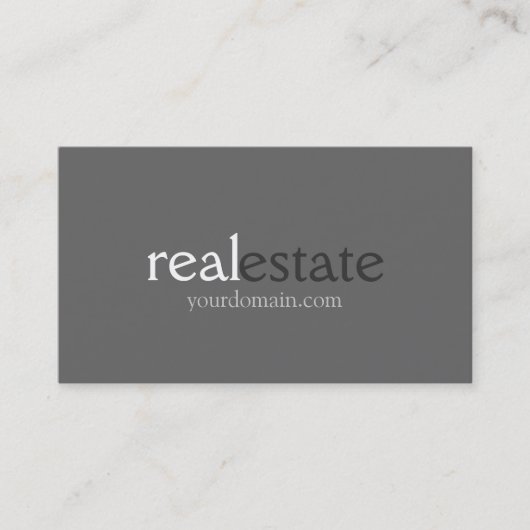 Shades of Grey Real Estate Agent Visitekaartje (Voorkant)