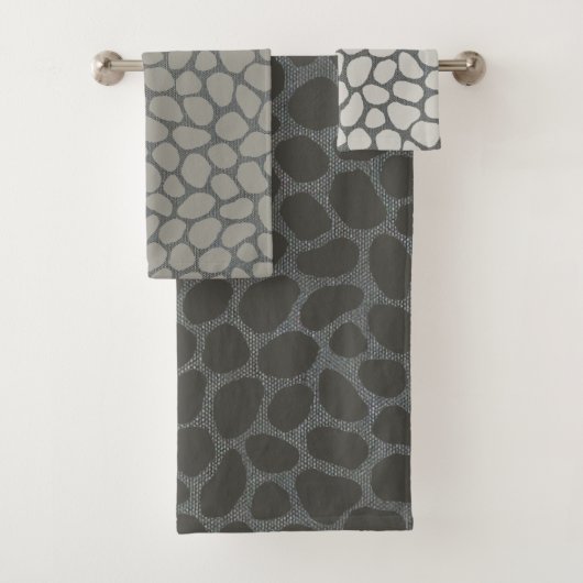 Shades of Grey Screen Pebbles Bad Handdoek (Insitu)