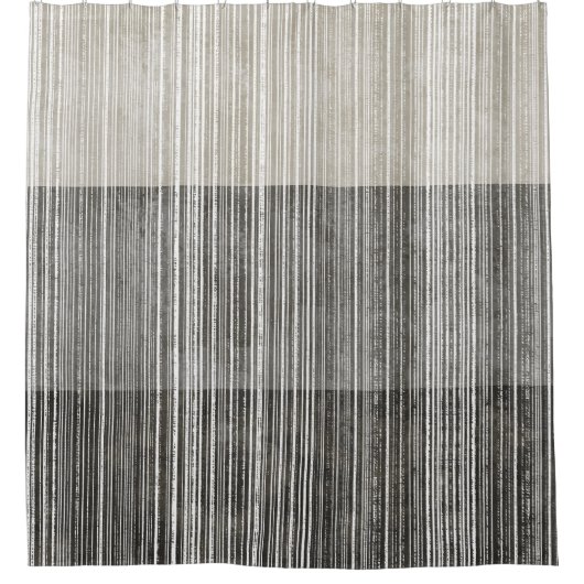 Shades of Grey Striped Pattern Douchegordijn (Voorkant)