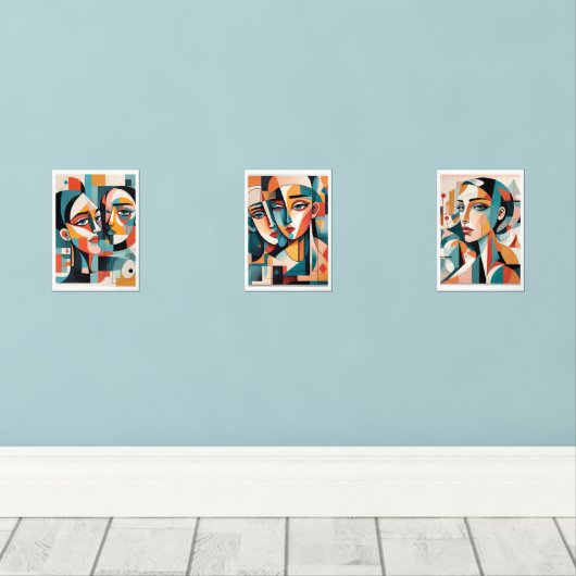 Shades of Her Muurkunst Sets (Houten vloer)