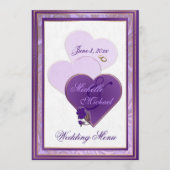 Shades of Lavender and Paarse Lace Wedding Menu (Voorkant)