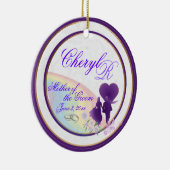 Shades of Lavender Moeder the Groom Keepomwille Keramisch Ornament (Rechts)