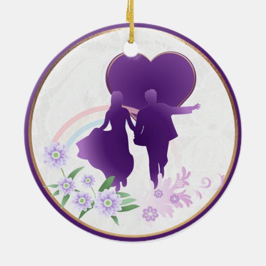 Shades of Lavender Moeder the Groom Keepomwille Keramisch Ornament (Achterkant)